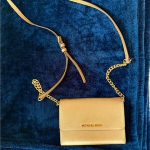 Michael Kors Metallic Gold Crossbody Bag